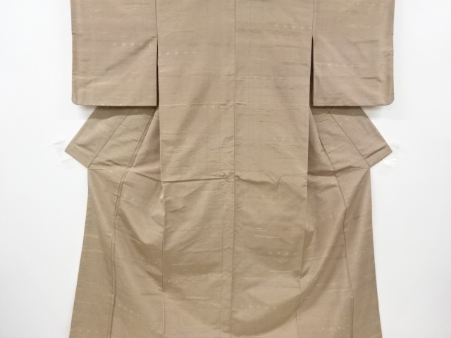 アンティーク　横段織り出し手織り紬着物